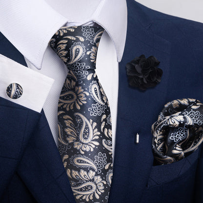 Men's Tie Suit Pocket Square Combo 8