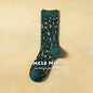 Ins Combed Cotton Mid-calf Socks Double-needle Korean-style Leopard Print