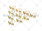 CZ Enamel Butterfly Shape Adjustable Ring, Sku#X272