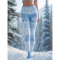 Retro 3D Digital-Print Womens Casual Sports Yoga Pants