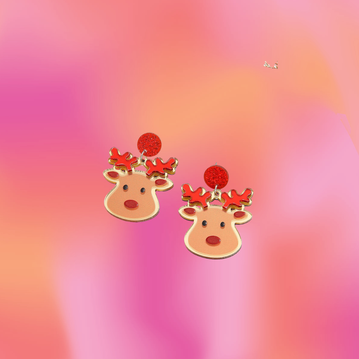 Rudolph Acrylic Earrings