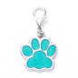 Zinc Alloy Metal Pet Tag Zinc Alloy Identity Brand Glitter Footprint Engraving Dog Tag