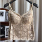 Brushed French-style Camisole For A Slimming Pure-yet-sexy Look