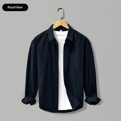 Loose-fitting Versatile Long-sleeve Cotton Shirt