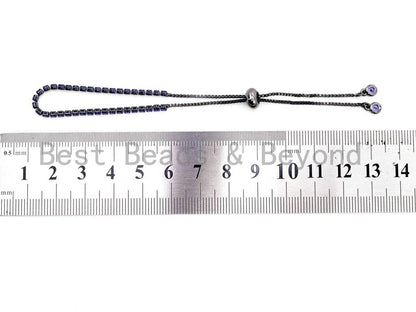 New Style Adjustable Bracelet, Puple CZ Pave Stud Bracelet ,SKU#P49