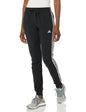 adidas Womens Essentials 3-Stripes Pants Black/Clear Pink X-Large