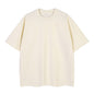 Double Yarn Short Sleeve Sweat-absorbing Cotton T-shirt Top