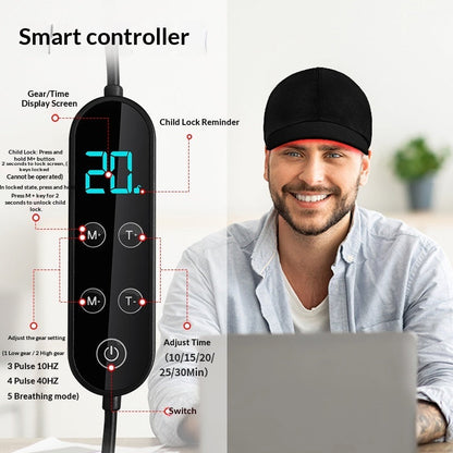 180LED Infrared Phototherapy Cap, Red Light Hot Compress For Hair Care