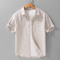 Summer Mens Clothing Simple Versatile Short-sleeve Shirt