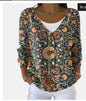Womens Printed Knitted Sweater With Buttons Printed Cardigan