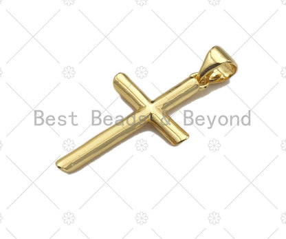 18k Gold Plated Cross Shape Charms, Gold Cross Charms, Cross Pendant, Gold Pendant, Cross Necklace Charms, 9x17/12x22/15x26mm, Sku#LK148