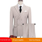Mens Versatile Double-breasted Business-casual Suit