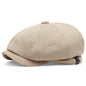 Mens British-Style Retro Casual Octagonal Cap