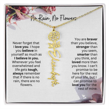 Christmas Birth Flower Necklace | Thoughtful Christmas Gift for Best Friend