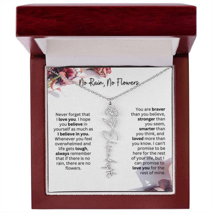 Christmas Birth Flower Necklace | Thoughtful Christmas Gift for Best Friend