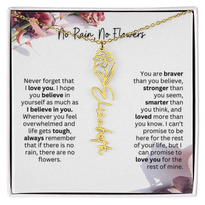 Christmas Birth Flower Necklace | Thoughtful Christmas Gift for Best Friend