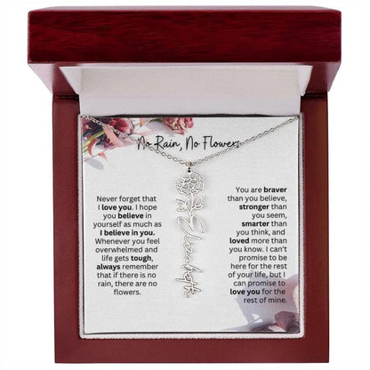 Christmas Birth Flower Necklace | Thoughtful Christmas Gift for Best Friend