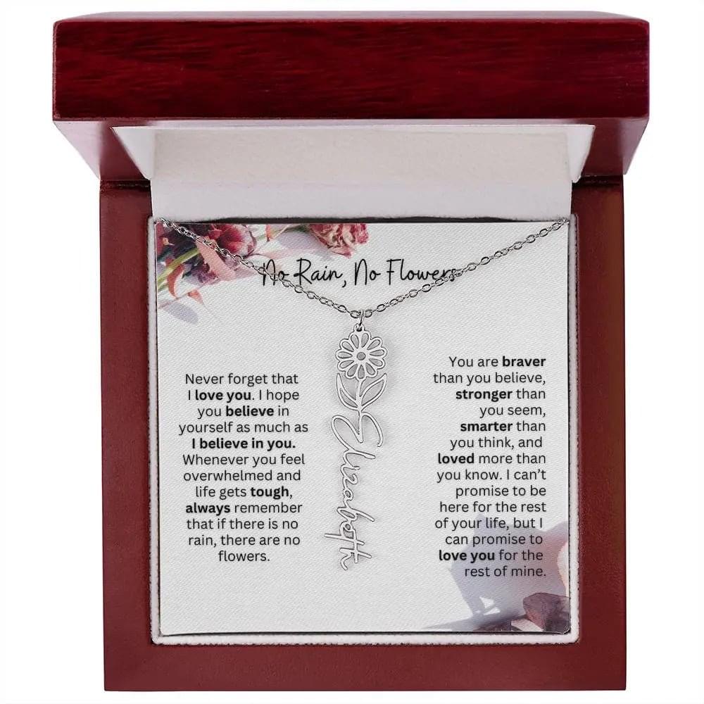 Christmas Birth Flower Necklace | Thoughtful Christmas Gift for Best Friend