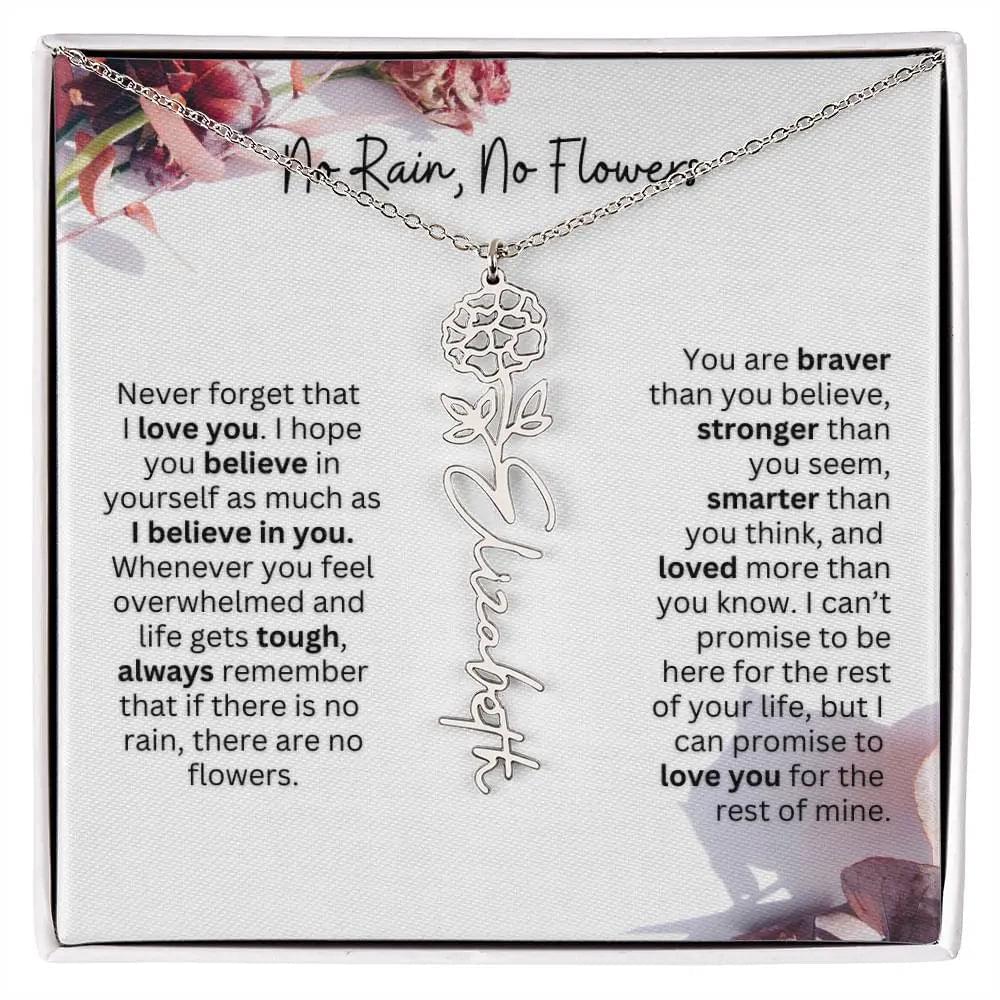 Christmas Birth Flower Necklace | Thoughtful Christmas Gift for Best Friend