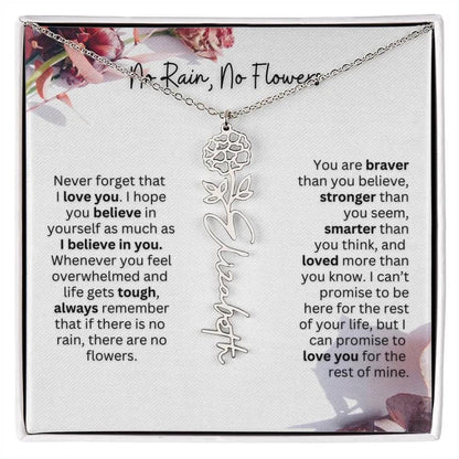 Christmas Birth Flower Necklace | Thoughtful Christmas Gift for Best Friend