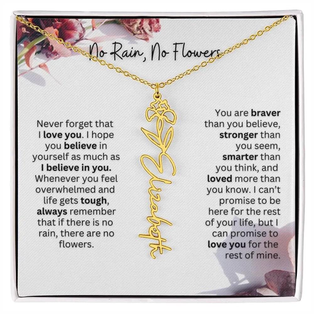 Christmas Birth Flower Necklace | Thoughtful Christmas Gift for Best Friend