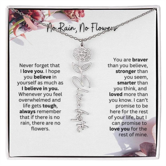 Christmas Birth Flower Necklace | Thoughtful Christmas Gift for Best Friend