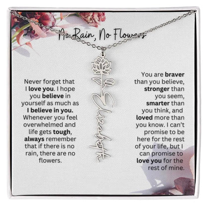 Christmas Birth Flower Necklace | Thoughtful Christmas Gift for Best Friend