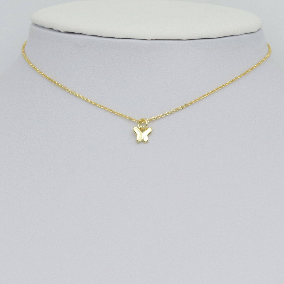 Tiny Gold Butterfly Shape Charm Pendant, Sku#LK1056