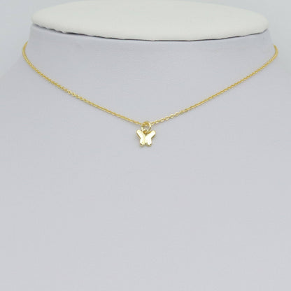 Tiny Gold Butterfly Shape Charm Pendant, Sku#LK1056