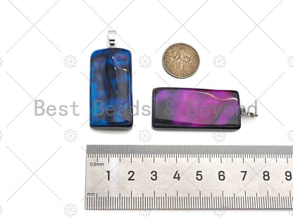 High Quality Natural Druzy Agate Rectangle Shape Pendant, Sa