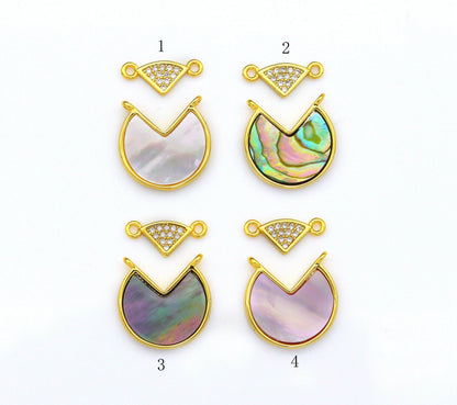 Gold MOP Abalone Charm, Sku#LY06