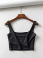 Square Neck Tank Top | Summer 2025 Stretch Crop Shirt