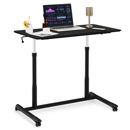 Height Adjustable Computer Desk Sit to Stand Rolling