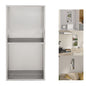 Brushed Stainless Steel Wall Shower  Niche , Double Recessed Shower Shelf for Bathroom