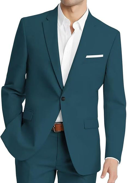 Mens Korean-style Slim-fit Two-piece Suit