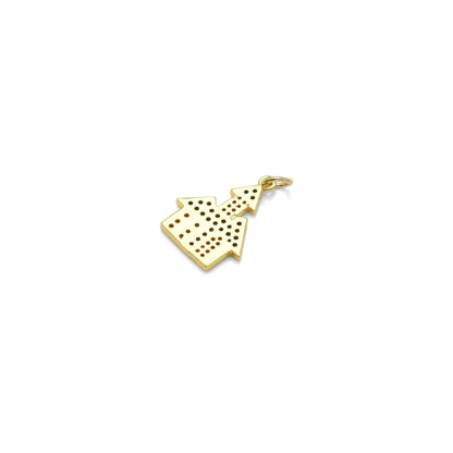 Colorful CZ Pave Halloween Hunted House Castle Charm, Sku#A214