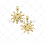 CZ North Star Shape Charm, Sku#LK546