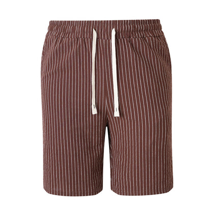 Mens Casual Sporty Striped Drawstring Shorts