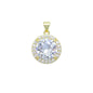 Big Crystal Round Charm Pendant, Sku#LK1097