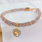 Cat Collar Heart Jewel Pendant Party Reflex Rhinestone Necklace