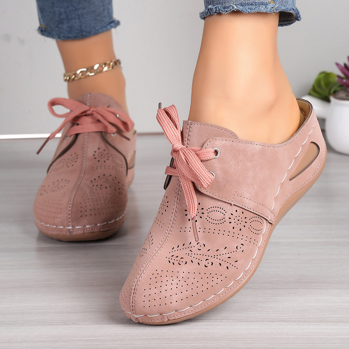Women's Hollow Out Wedge Slippers