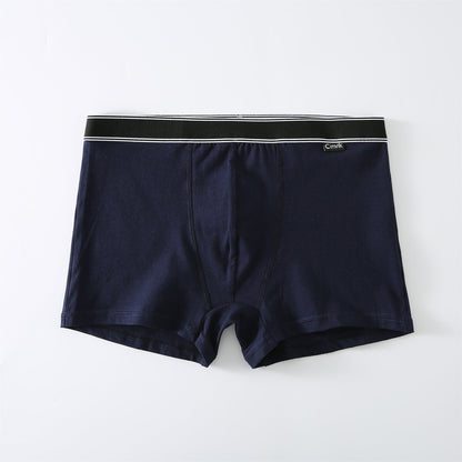 Cotton Mid-rise Boxer Briefs Breathable Men's Underpants