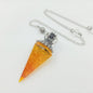 Crystal Gravel Resin Cone Pendant