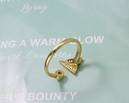 CZ Arrow Adjustable Ring, Sku#X300