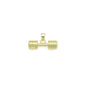 Gold Dumbell Charm Pendant, Sku#Lk1108
