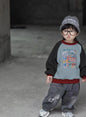 Color-block Raglan Hoodie For Parents And Kids Versatile And Easy To Style