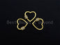 Clear CZ Micro pave Heart Shape Clasp, CZ Pave Heart Clasp,