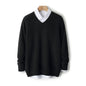 V-neck Cashmere Sweater Loose Fit Extra Thick
