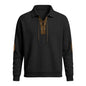 Mens Fashion Solid-Color Long-Sleeve Loose-Fit Sweatshirt