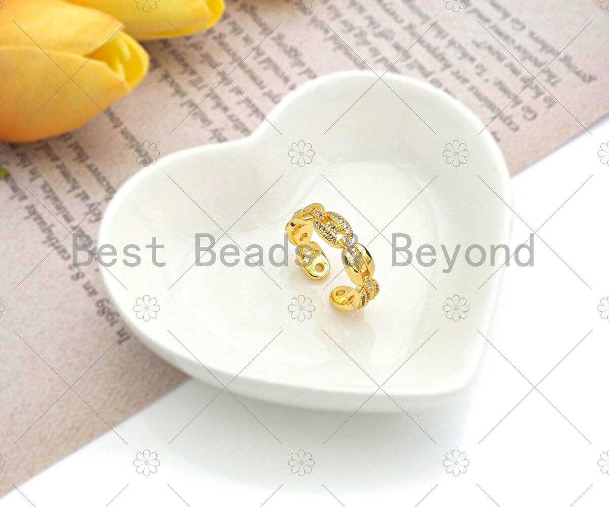CZ Pave Mariner Link Ring, sku#LD48